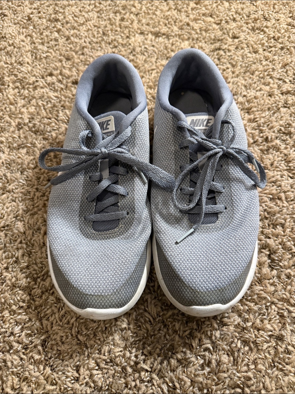 Nike Women's Light Gray Mesh Running Sneakers